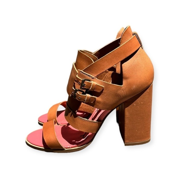 Kelsi Dagger | Gina Brown Vachetta Belted Cutout Strappy Sandals - Picture 4 of 12